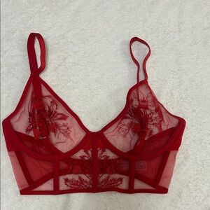 Mesh Corset Style Bra Top